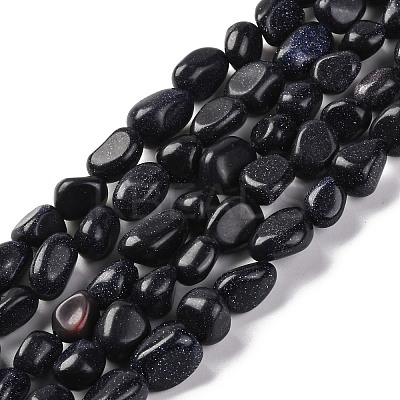 Synthetic Blue Goldstone Beads Strands LS-G-G146-A35-01-1