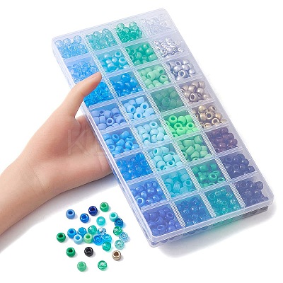960Pcs 32 Style Transparent & Opaque Plastic Beads KY-YW0001-43-1
