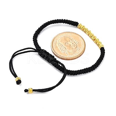 Polyester Cord Braided Bead Bracelets for Women BJEW-L698-01G-10-1