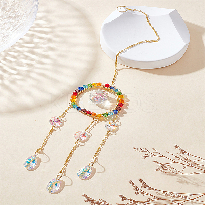 Glass Hanging Suncatchers AJEW-WH0270-714C-1