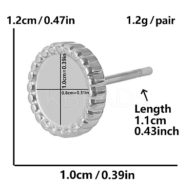 Fashionable Oval 304 Stainless Steel Stud Earrings QM6204-1-1