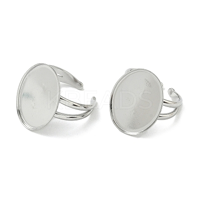 304 Stainless Steel Cuff Rings Components STAS-Z138-02P-03-1