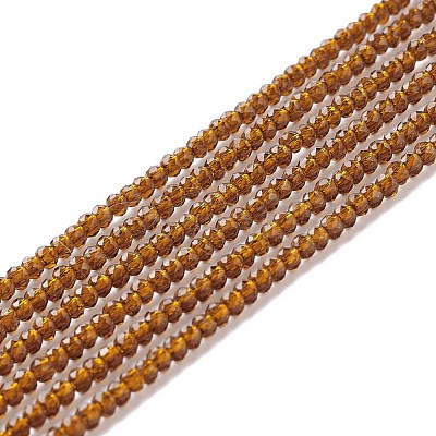 Transparent Glass Beads Strands GLAA-C019-01A-12-1