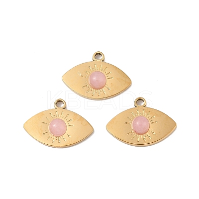 Natural Rose Quartz Pendants STAS-P380-16G-1