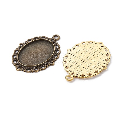 DIY Blank Oval Dome Pendant Making Kit DIY-FS0005-20-1