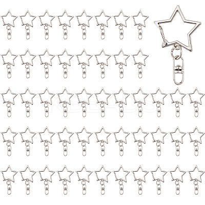 50Pcs Alloy & Iron Swivel Clasps Lanyard Snap Hook FIND-DC0008-06-1