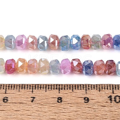 Anti-Tarnish Electroplate Glass Imitation Jade Beads Strands EGLA-T029-6mm-13M-1