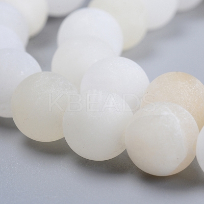 Natural Flower Jade(Afghanistan Jade) Beads Strands G-E266-12A-8mm-1