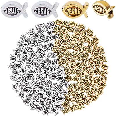 160Pcs 2 Colors Tibetan Style Alloy Beads FIND-AR0005-44-1
