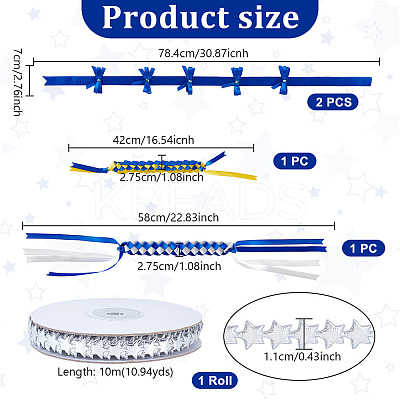 DIY Polyester Ribbon & Braided Bracelets Making Kits DIY-GA0007-96B-1