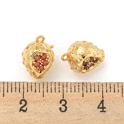 Brass Micro Pave Cubic Zirconia Pendants KK-K369-01G-09-1