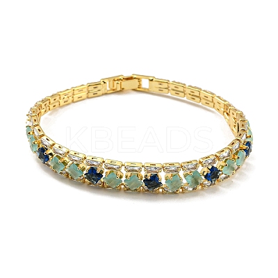 Rack Plating Brass Rhombus Link Bracelet BJEW-Q771-08G-1