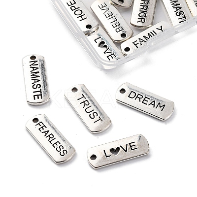 20Pcs 10 Styles Tibetan Style Alloy Pendants TIBE-FP0001-14-1