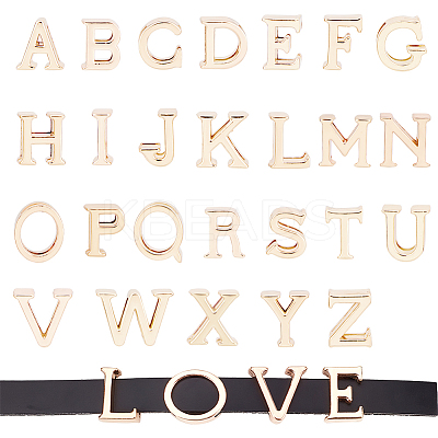 Zinc Alloy Letter Slide Charms FIND-WH0120-10LG-1