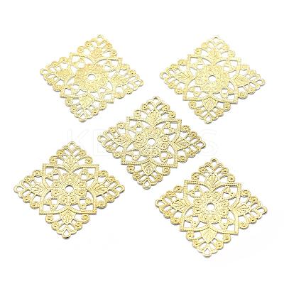 Brass Filigree Joiners KK-K184-08C-RS-1