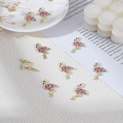 8Pcs Alloy Enamel Pendants FIND-LP0004-11-1