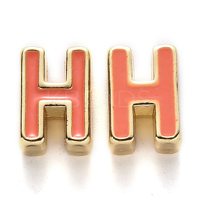 Rack Plating Alloy Enamel Beads LS-X-ENAM-S122-033H-NR-1