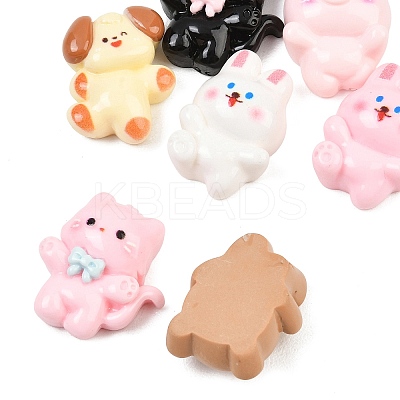 Cute Animal Opaque Resin Enamel Cabochons RE-CBAFAAF-03-1