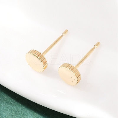 Brass Stud Earrings for Women EJEW-G441-03G-1