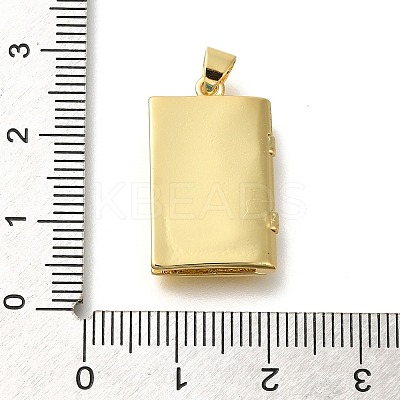 Rack Plating Brass Locket Pendants KK-Z086-49G-1