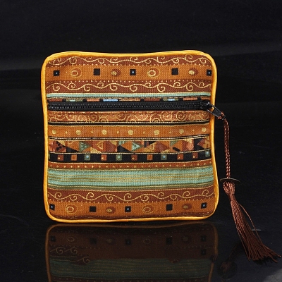 Square Chinese Style Cloth Tassel Bags PW-WG62144-29-1