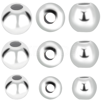 600Pcs 3 Styles Round 316 Surgical Stainless Steel Spacer Beads STAS-CN0001-39-1