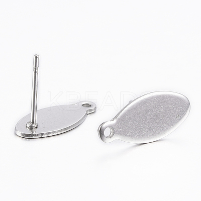 Non-Tarnish 304 Stainless Steel Stud Earring Findings X-STAS-K154-65P-1