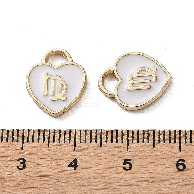 (Defective Closeout Sale: Enamel Yellowing) Golden Alloy Enamel Charms ENAM-XCP0001-47A-1