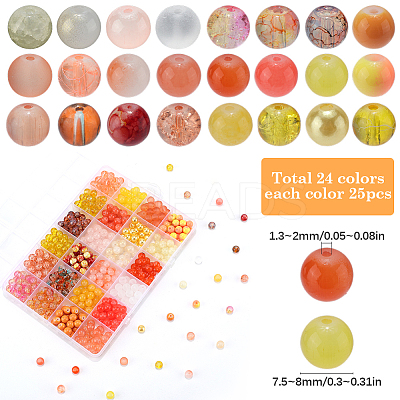 DIY Round Imitation Acrylic Pearl and Glass Beads Jewelry Making Finding Kits DIY-SP0002-78C-1