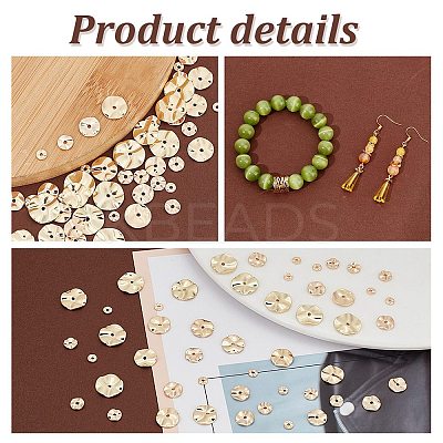 48pcs 4 styles Brass Spacer Beads KK-PH0005-79-1