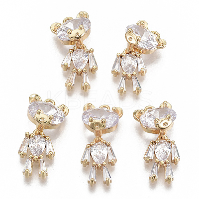 Brass Micro Pave Cubic Zirconia Pendants LS-KK-S354-152-NF-1