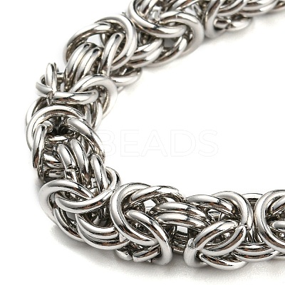 304 Stainless Steel Byzantine Chain Necklace NJEW-D046-03AS-1