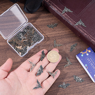 48Pcs 6 Styles Alloy Enamel Pendants ENAM-SC0007-40-1