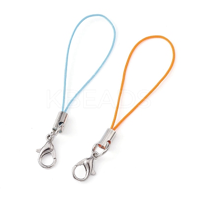 100Pcs Polyester Rope Mobile Straps MOBA-YWC0001-02-1
