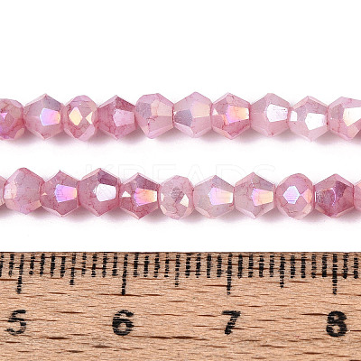 Ombre Effect Dyed Glass Beads Strands LS-GLAA-T025-4mm-09B-1