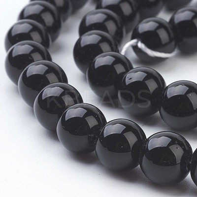 Synthetic Black Stone Beads Strands GSR4mmC044-1