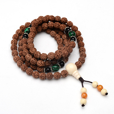 5-Loop Wrap Style Buddhist Jewelry BJEW-S125-15-1