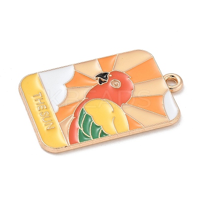 Tarot Alloy Enamel Pendants ENAM-A008-47KCG-07-1