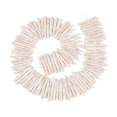 Natural Baroque Keshi Pearl Beads Strands PEAR-S020-E03-02-1