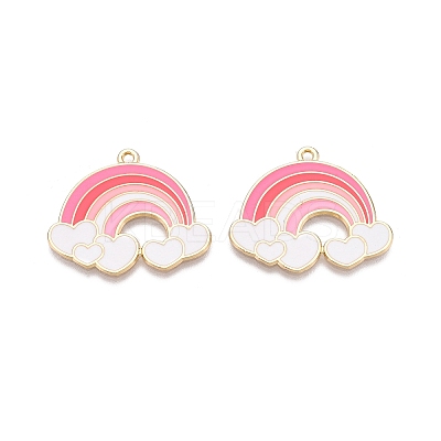 Rack Plating Alloy Enamel Pendants ENAM-N056-429A-1