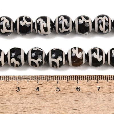 Tibetan Style dZi Beads Strands G-G328-A03-10mm-1