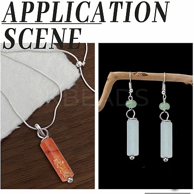 10Pcs 5 Styles Natural Lepidolite & New Jade & Flower Amazonite & Red Aventurine PALLOY-AR00012-1