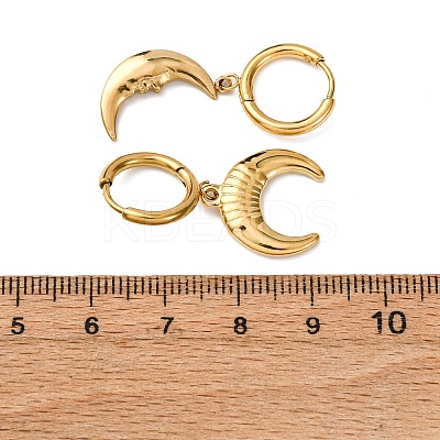 5Pcs 304 Stainless Steel Hoop Earrings EJEW-G447-02G-1