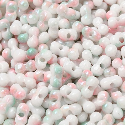 Two Tone Baking Paint Glass Seed Beads SEED-F005-01A-08-1