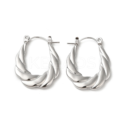 Non-Tarnish 304 Stainless Hoop Earrings EJEW-Z026-39P-1