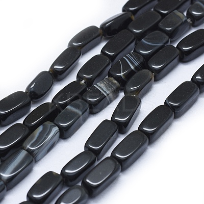 Natural Banded Agate/Striped Agate Beads Strands G-I245-29B-1