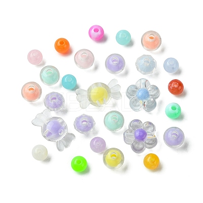 848Pcs 21 Styles Acrylic Beads OACR-FS0001-59-1