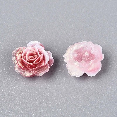 Luminous Flower Resin Cabochons CRES-T025-10D-1