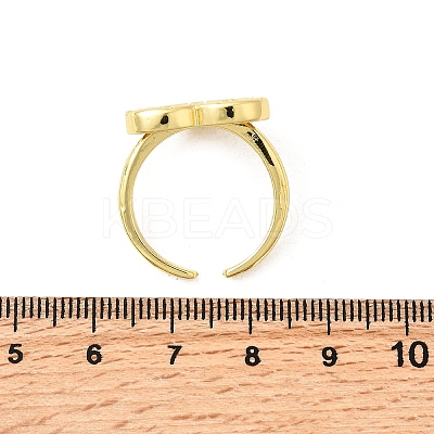 Brass Micro Pave Cubic Zirconia Cuff Rings for Women RJEW-F188-05G-1