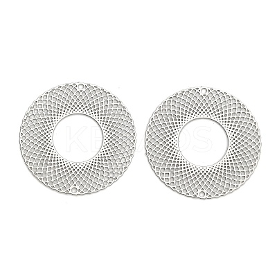 201 Stainless Steel Laser Cut Connector Charms STAS-Z116-08P-1